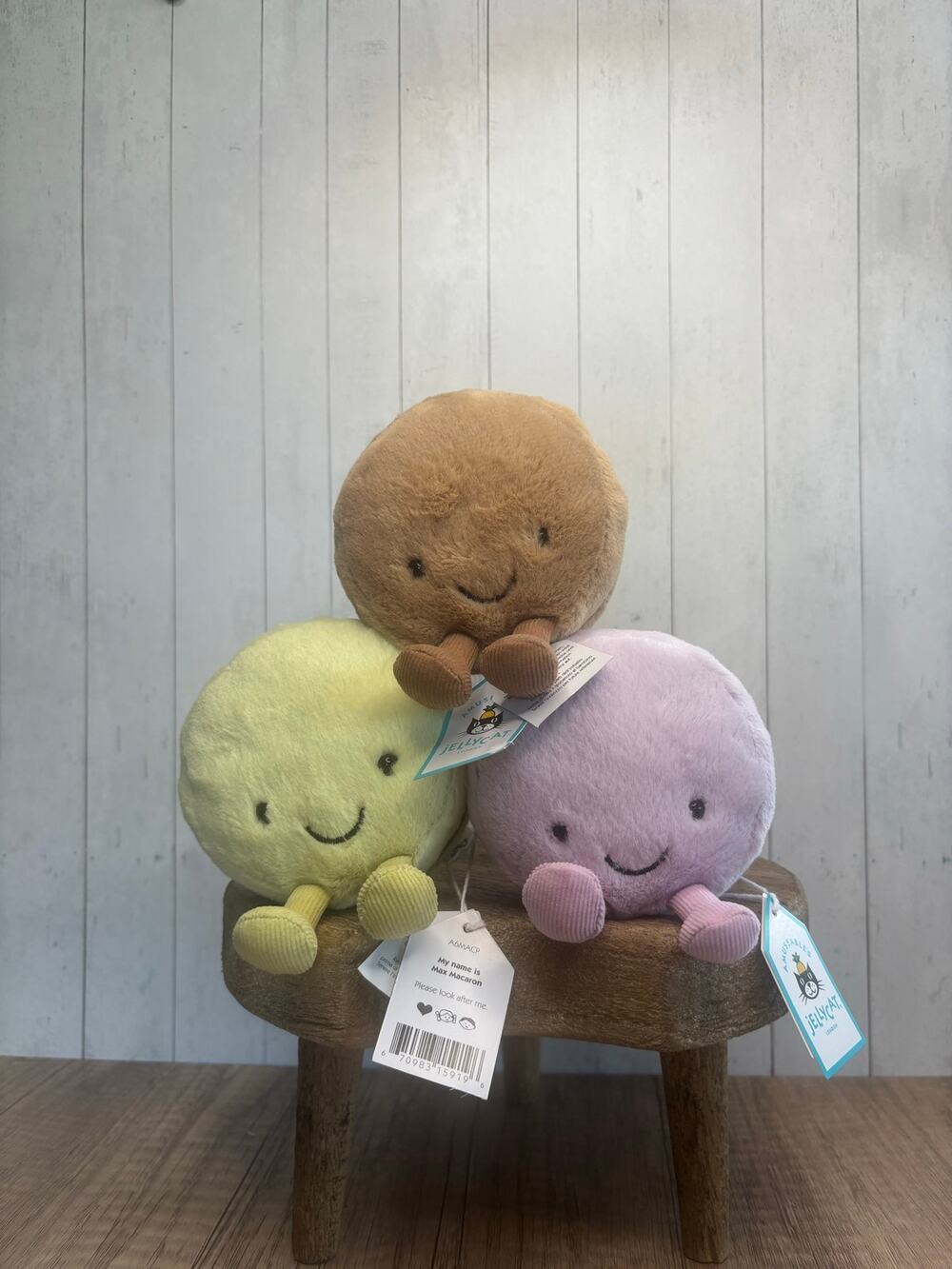 Jellycat Macaron 3 Set Max Mona May Macaron Set Fast Ship NEW Authentic